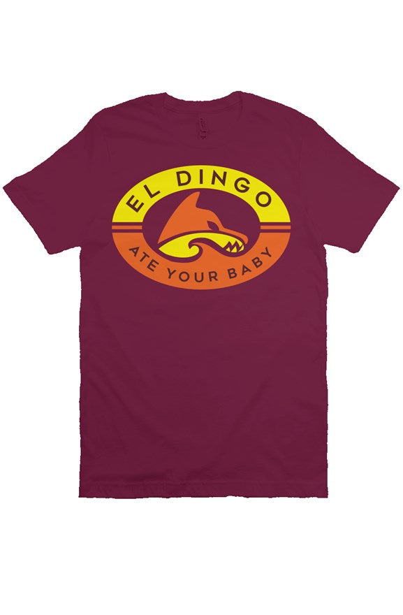 el dingo ate your baby - bella canvas t shirt maroon