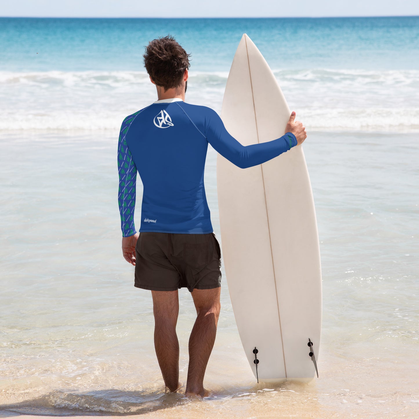 el dingo blue cerulean - men's rash guard