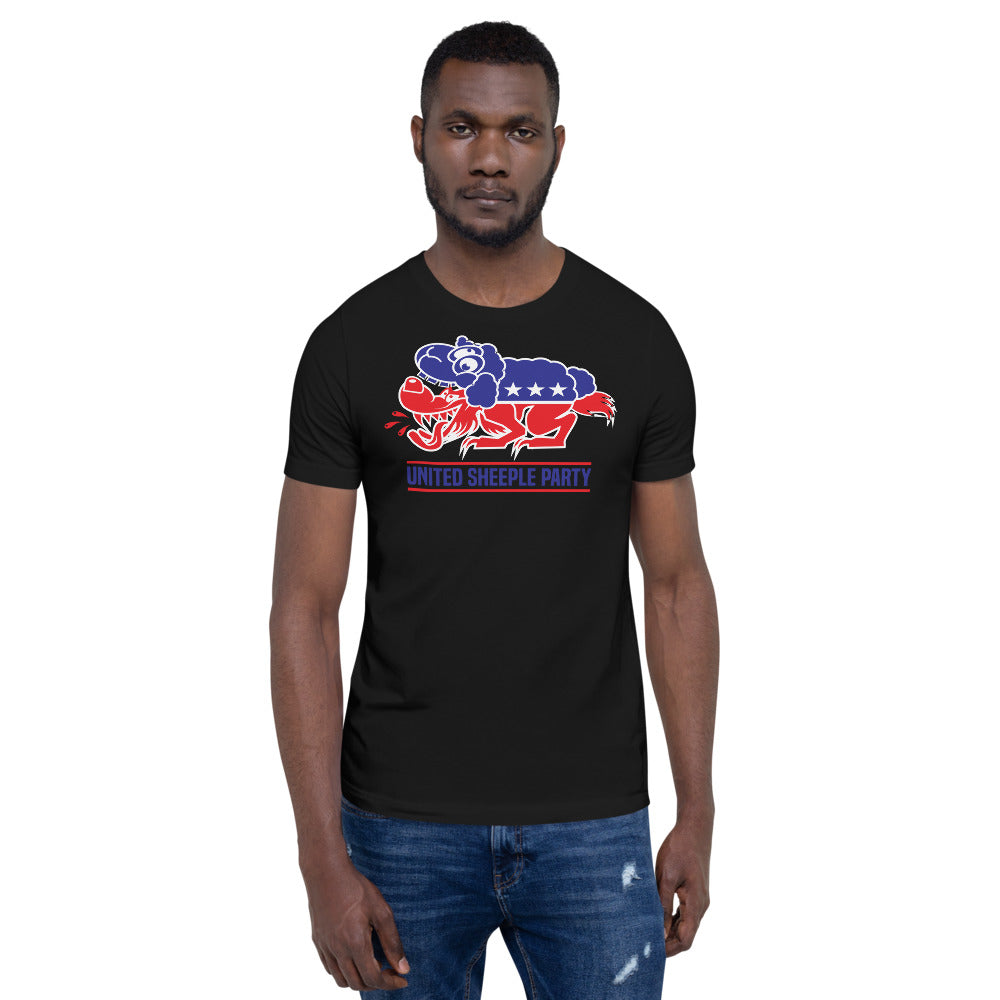 united sheeple party (wolf in sheep's clothing) short-sleeve unisex t-shirt