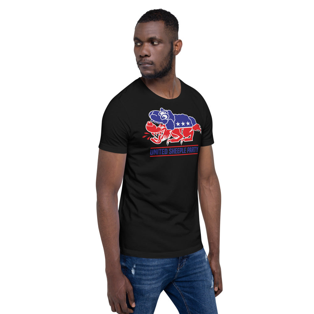 united sheeple party (wolf in sheep's clothing) short-sleeve unisex t-shirt