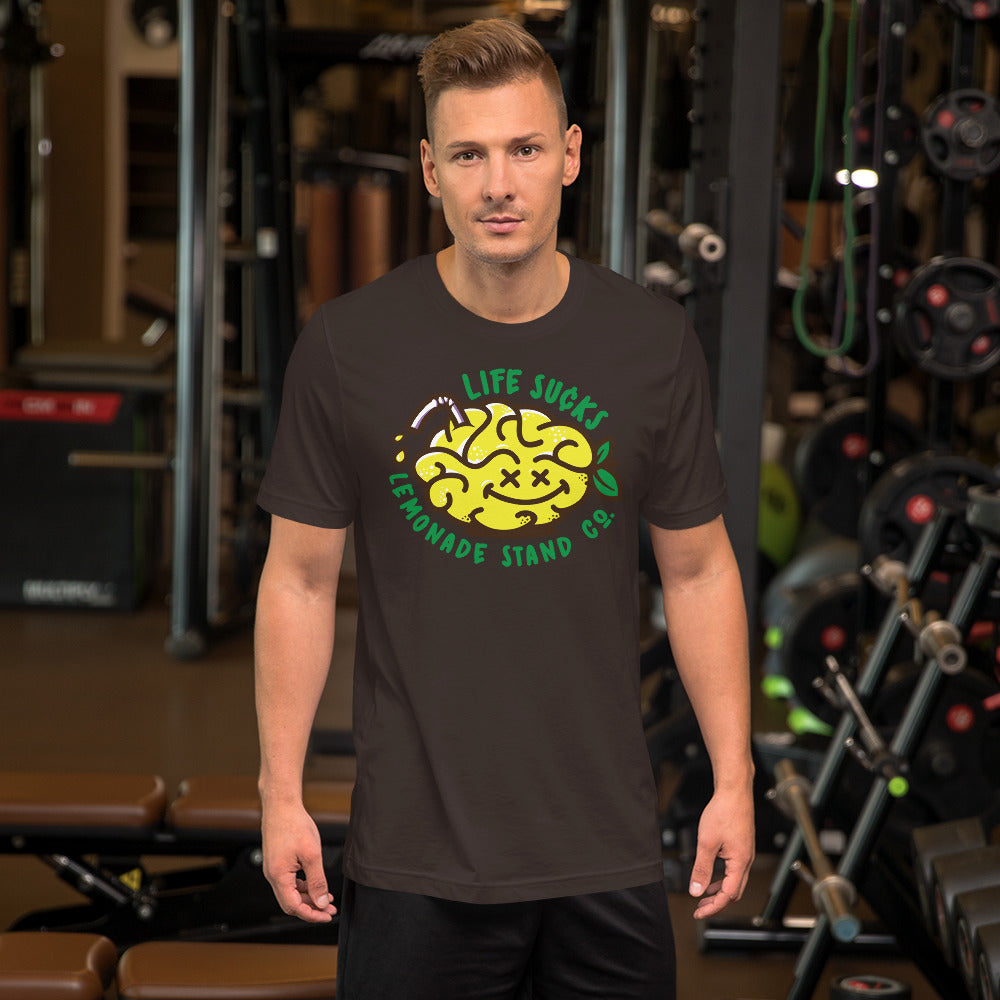 life sucks lemonade co. (circular) short-sleeve unisex t-shirt