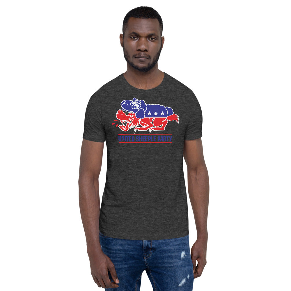 united sheeple party (wolf in sheep's clothing) short-sleeve unisex t-shirt