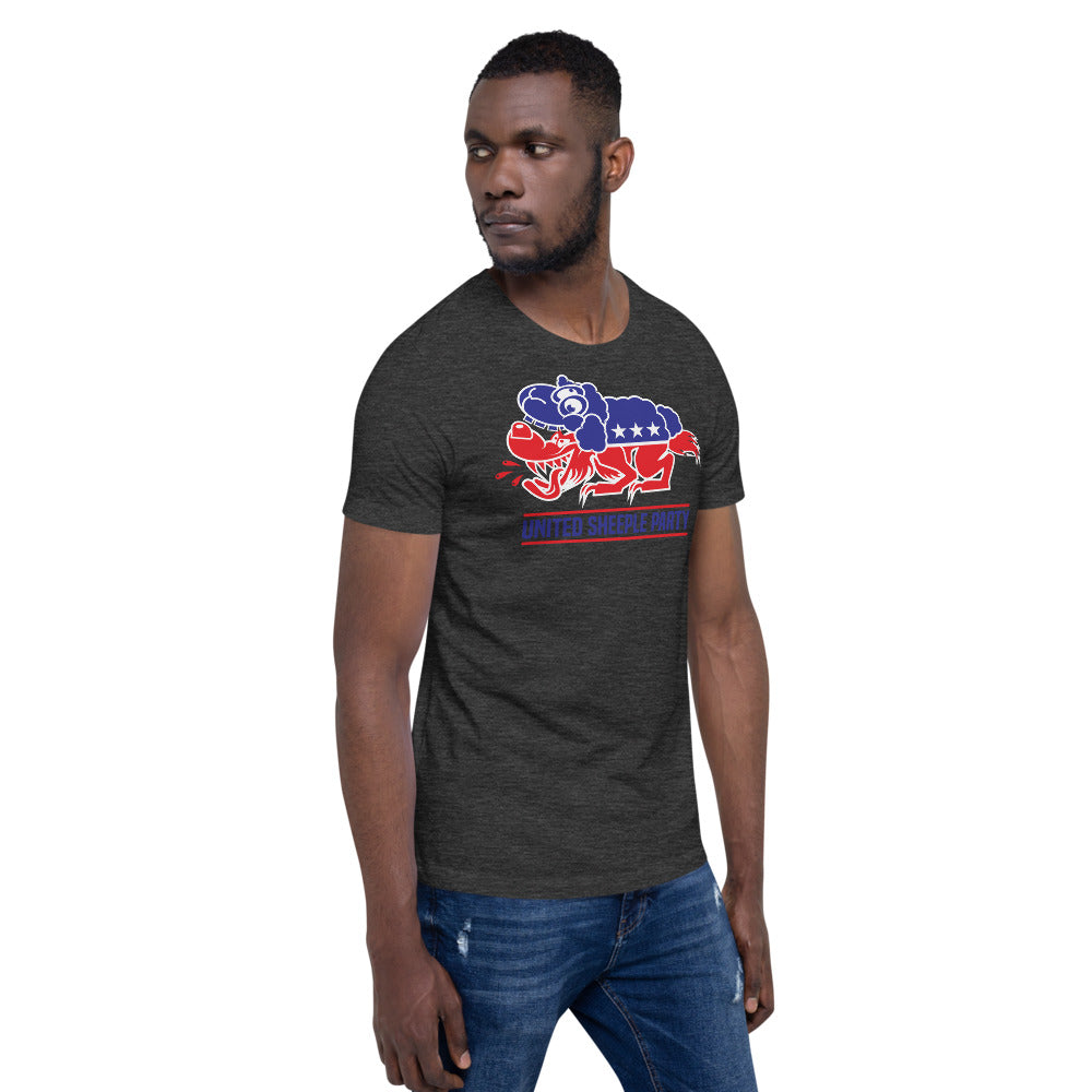 united sheeple party (wolf in sheep's clothing) short-sleeve unisex t-shirt