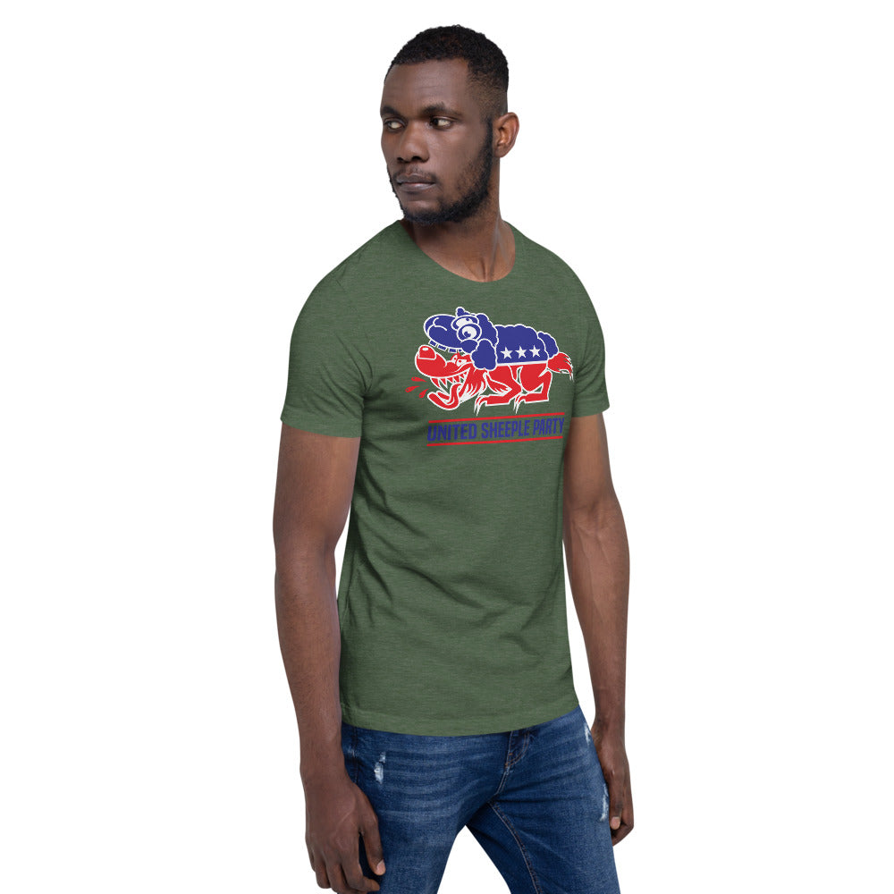united sheeple party (wolf in sheep's clothing) short-sleeve unisex t-shirt