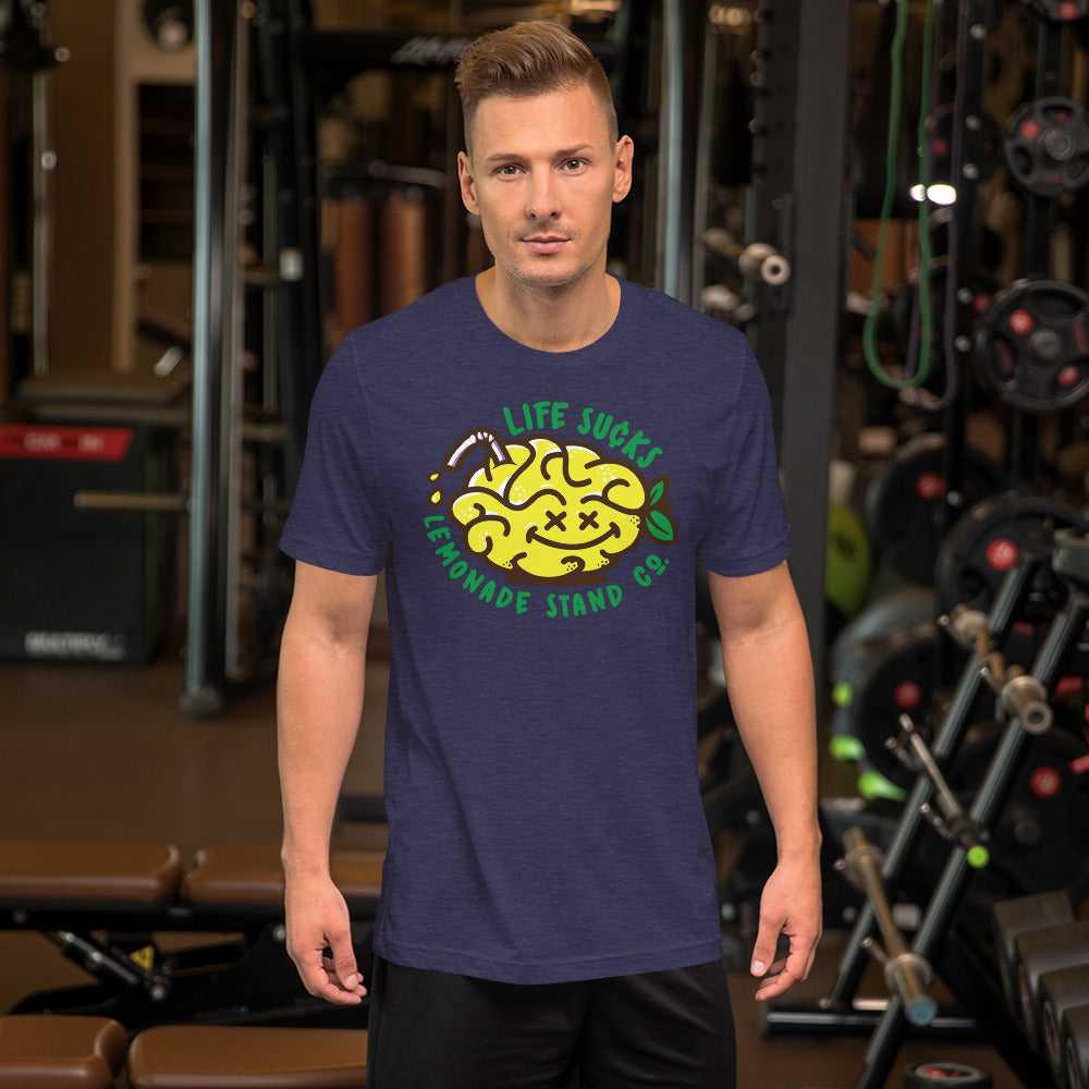 life sucks lemonade co. (circular) short-sleeve unisex t-shirt