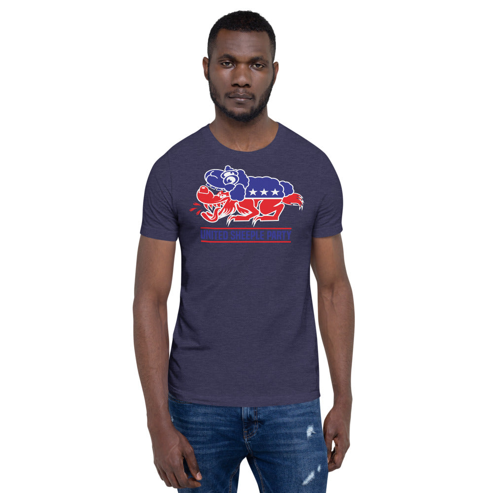 united sheeple party (wolf in sheep's clothing) short-sleeve unisex t-shirt