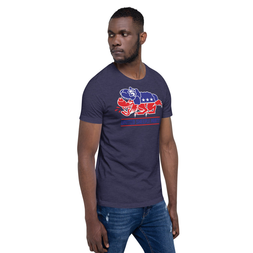 united sheeple party (wolf in sheep's clothing) short-sleeve unisex t-shirt