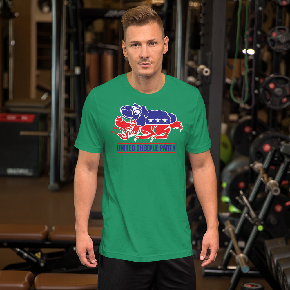 united sheeple party - (wolf in sheep's clothing) short-sleeve unisex t-shirt