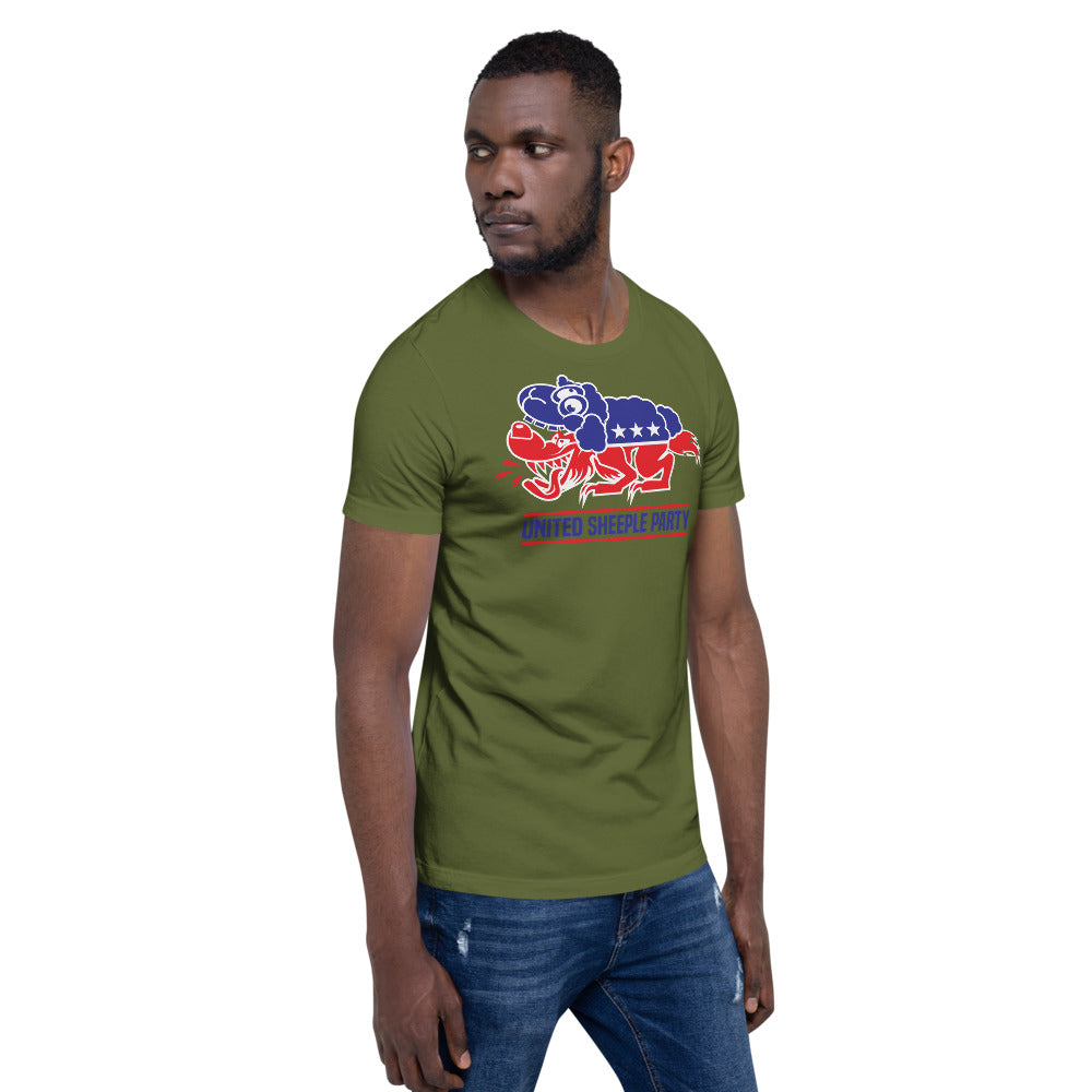 united sheeple party (wolf in sheep's clothing) short-sleeve unisex t-shirt