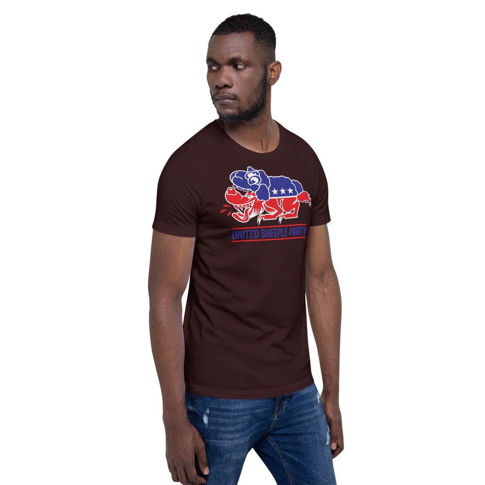 united sheeple party (wolf in sheep's clothing) short-sleeve unisex t-shirt