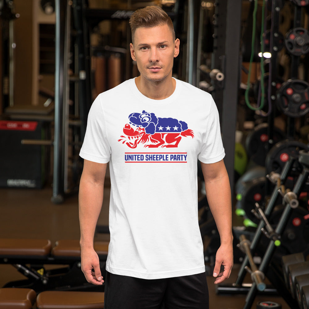 united sheeple party - (wolf in sheep's clothing) short-sleeve unisex t-shirt