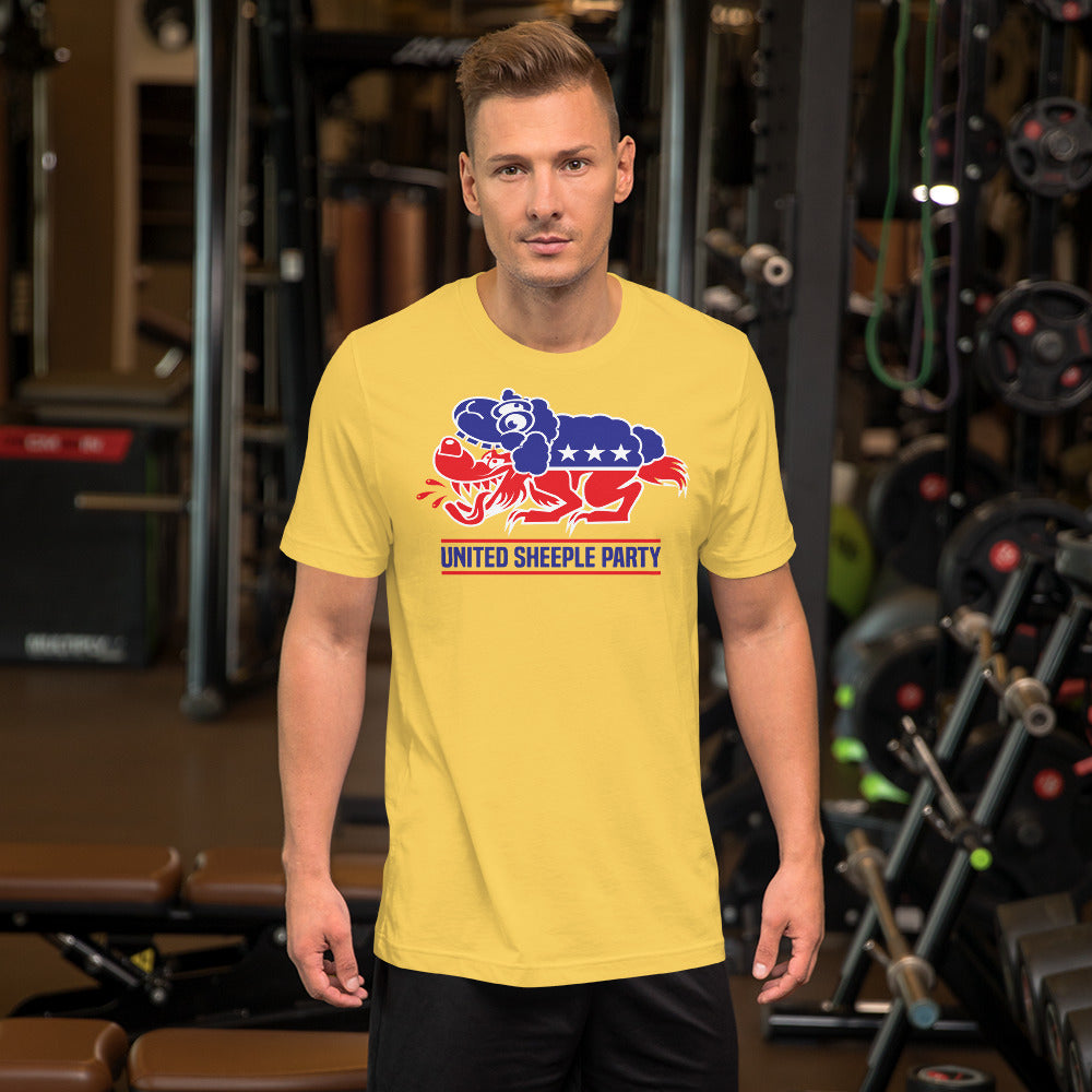 united sheeple party - (wolf in sheep's clothing) short-sleeve unisex t-shirt