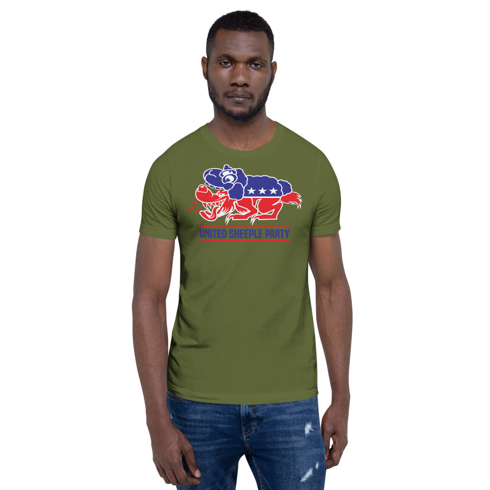 United Sheeple Party (Wolf in Sheep's Clothing) Short-Sleeve Unisex T-Shirt